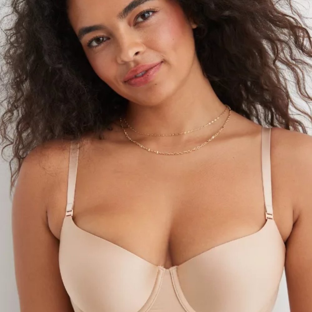 Aerie Demi Push Up Bra Nude Size 32D- Like New